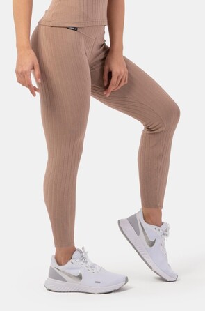 Легінси Organic Cotton Ribbed High-Waist Leggings 405 Brown
