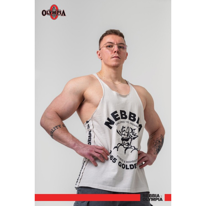 Майка Nebbia Washed Muscle Back Stringer GOLDEN AGE Light Grey 791
