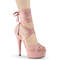Туфлі-лодочки Pleaser Delight-679 *6 дюймів на підборах, 1 3/4 дюйма з перехресним принтом PF, колір ніжно-рожевий