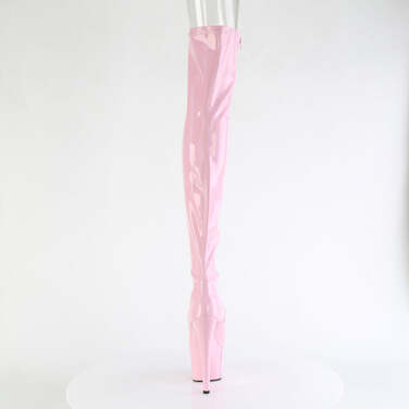 Чоботи Adore-3011HWR на підборах 7 дюймів, чоботи до стегна 2 3/4 дюйма з відкритим носком, з блискавкою збоку, рожеві