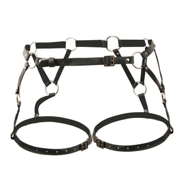 Гартери One Size G9, з натуральної шкіри, чорні