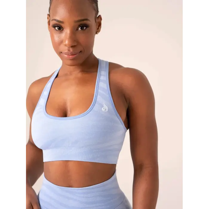Топ Ryderwear Zebra Seamless Sports Bra - Sky Blue Zebra