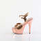 Босоніжки Pleaser Delight-609 *6 дюймів на підборах, хромовані босоніжки з ремінцем на щиколотці 1 3/4 дюйма, рожеве золото