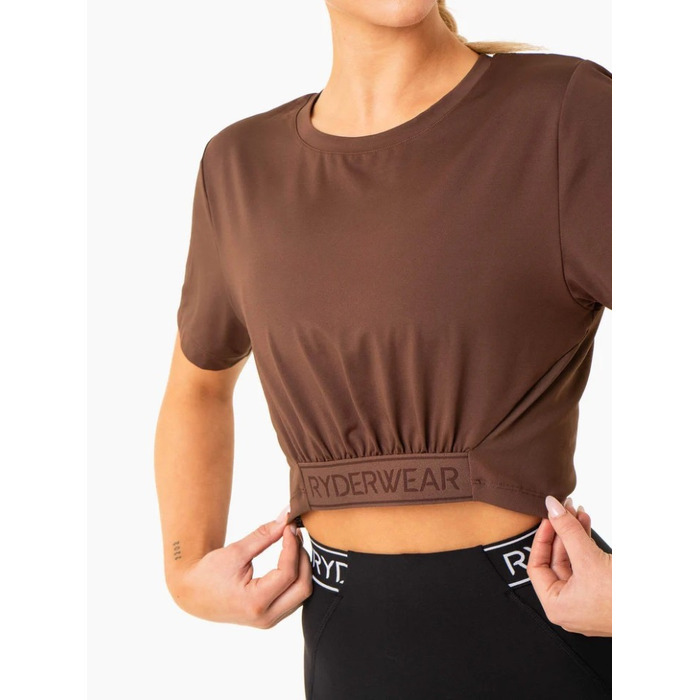 Топ Level Up Cropped T-Shirt - Chocolate