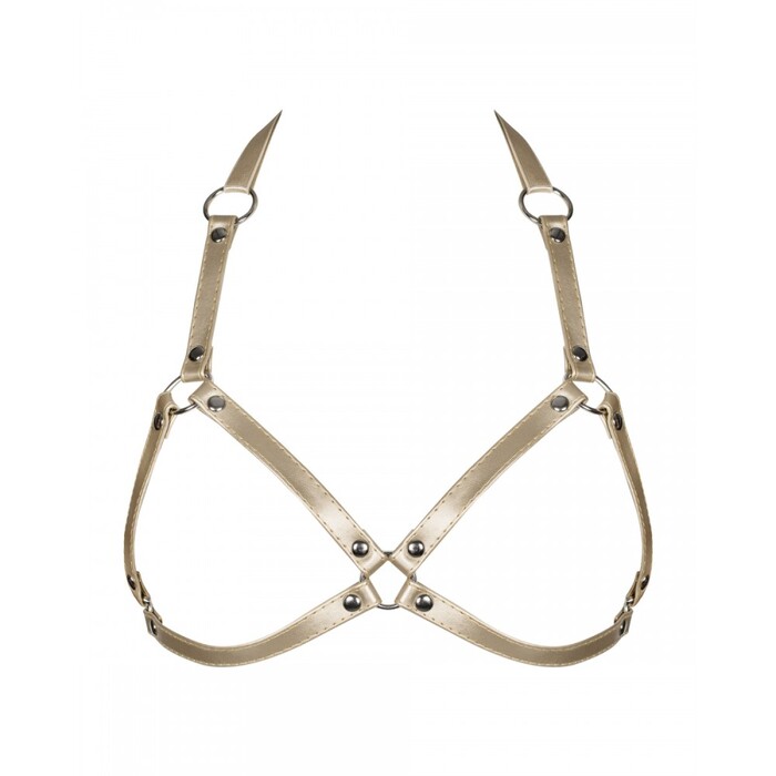 Бюстгальтер-портупея Obsessive A765 S/M/L Золотой