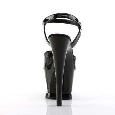 Босоножки Moon-709, каблук 7 дюймов, босоножкии с вырезом PF и ремешком на щиколотке, черные