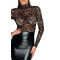 Платье с кружевным верхом Noir Handmade F228 и виниловым низом, черное, XL
