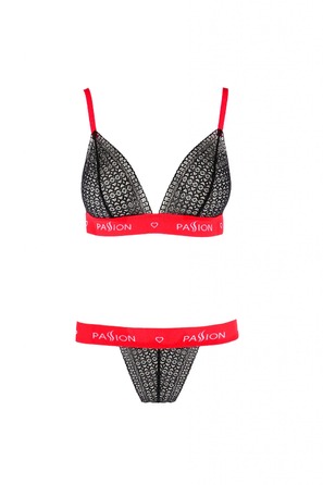 Комплект білизни GLAMISS SET black/red S/M - Passion