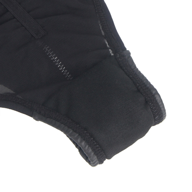 Труси на блискавці StarNight з екошкіри, чорні, L