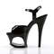 Босоніжки Pleaser Moon-709 *7 дюймів на підборах, 2 3/4 дюйма з вирізом PF з ремінцем на щиколотці, чорні