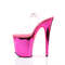 Босоножки Pleaser Flamingo-808. Каблук 8 дюймов, ремешок на щиколотке 4 дюйма, прозрачный/розовый.