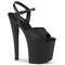 Босоніжки Pleaser Enchant-709 *8 дюймів на підборах, 3 3/4 дюйма з ремінцем на щиколотці PF, чорні, з веганської шкіри/чорні
