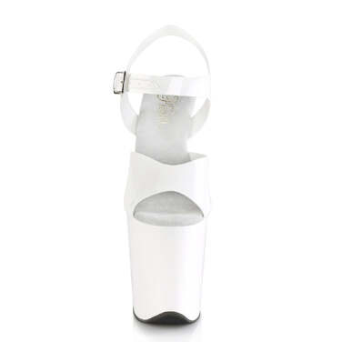 Босоніжки Flamingo-808N на підборах 8 дюймів, босоніжки з ремінцем на щиколотці 4 дюйми, білі