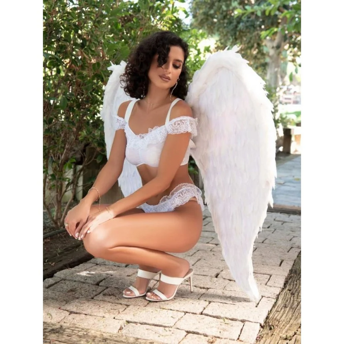 Крила ангела з пір'я Leg Avenue White Feather Wings - Hvit