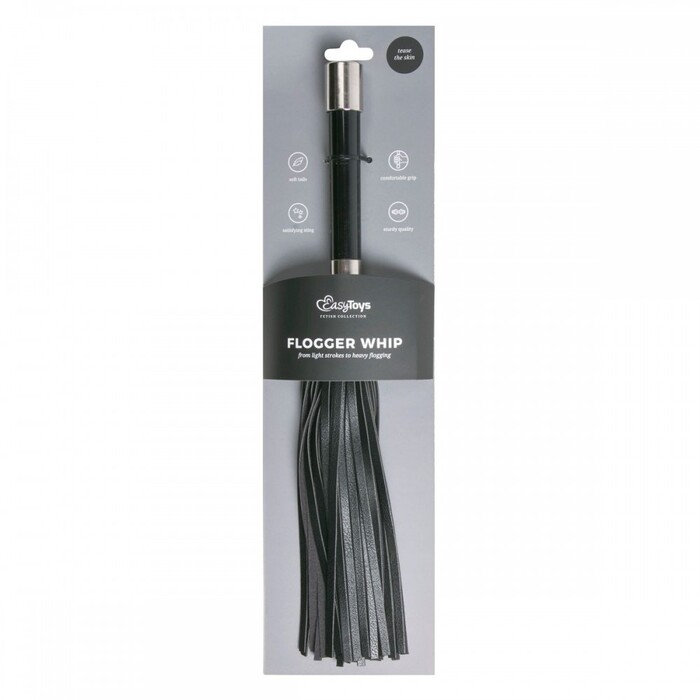 Флогер EasнToys зі штучної шкіри, чорний, 38 см