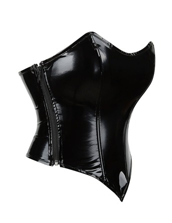 Корсет из искусственной кожи Star Night с трусиками, черный, XL (без коробки)