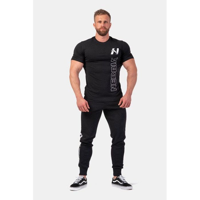 ФУТБОЛКА VERTICAL LOGO NEBBIA T-SHIRT BLACK 293