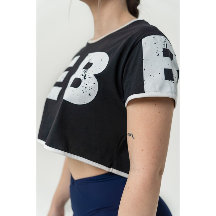 Топ Nebbia Oversized crop top GAME ON Black 610