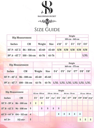 Мереживні панчохи Ballerina's Secret 528 з візерунком, чорні, L/XL