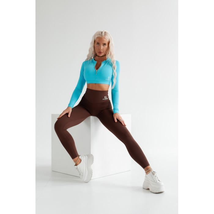 ЛЕГІНСИ BROWN LEGGINGS WITH DETAIL ON THE BACK