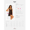 Пеньюар Obsessive Sedila Babydoll чорний мереживний з відкритою спиною