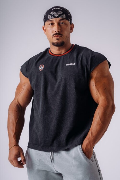 Безрукавка NEBBIA x Olympia Muscle Cover Tank Top Black 947