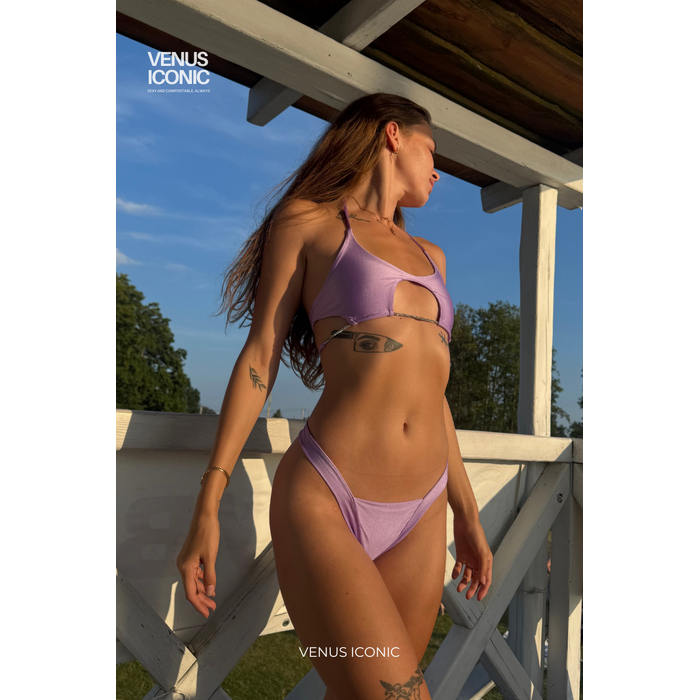 Купальник Venus Iconic PEARL & SUNKISS SET з блискітками та V-вирізом