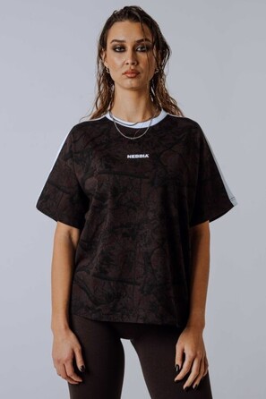 Футболка Nebbia Relaxed Tee POWER Dark Brown Camo 894