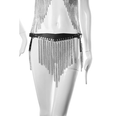 Комплект бюстгалтер и поясок на бедра с цепочками Candy Hero Kit S-Сhains 1 черный, р. 46-48