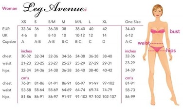 Костюм черниці Leg Avenue, М, Sultry Sinner 3 предмети, чорний з білим