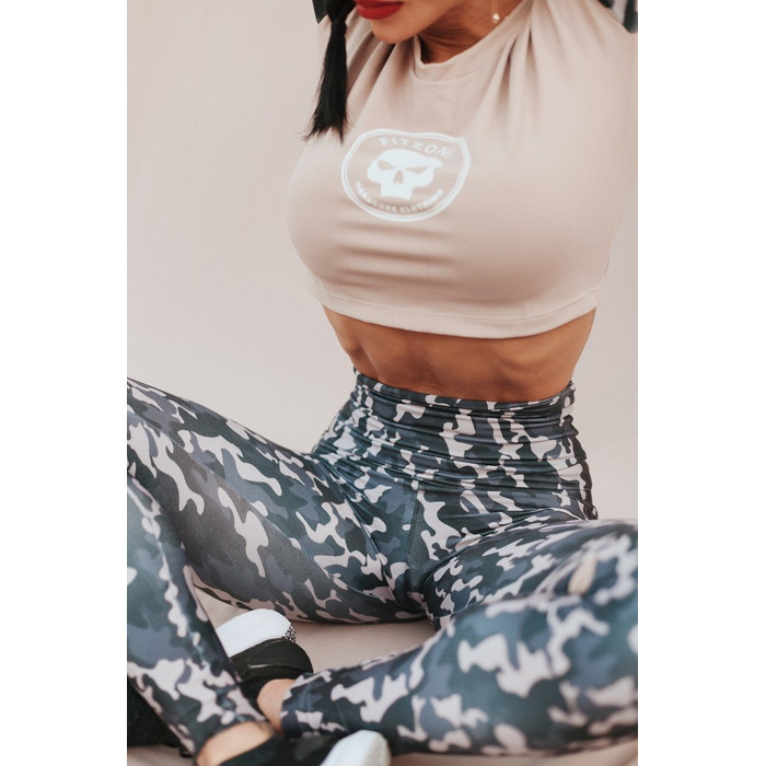 Топ Fitzona BROWN TOP LONG SLEEVE BROWN MILITARY