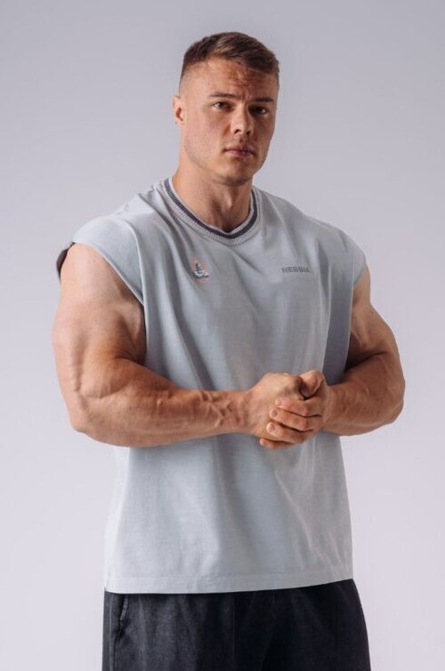 Безрукавка NEBBIA x Olympia Muscle Cover Tank Top Light Grey 947