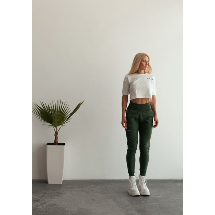 Штани High-Waist Loose Fit Sweatpants 'Feeling Good' 409 Dark Green