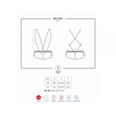 Боді 853-TED-3 Teddy red S / M