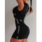Плаття BLACK DRESS WITH CUTOUTS AND ZIPER