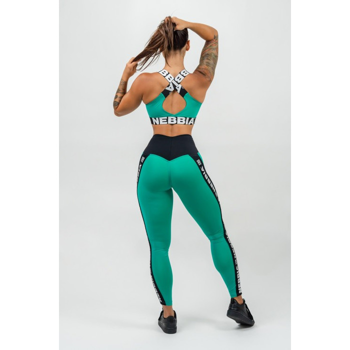 Топ Nebbia Medium-Support Criss Cross Sports Bra Iconic Green 230