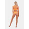 ТОП Nebbia ONE SHOULDER BANDEAU BIKINI TOP ORANGE NEON 449