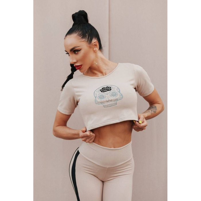 Топ спортивний Fitzona BROWN TEE Short Sleeve жіночий, еластичний для фітнесу