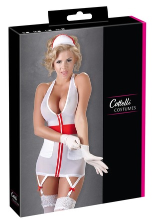 Костюм медсестры Cottelli Collection Nurse 2 предмета, белый, M