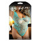 Напівпрозоре боді з візерунками Just Because Fantasy Lingerie, блакитне, Queen Size