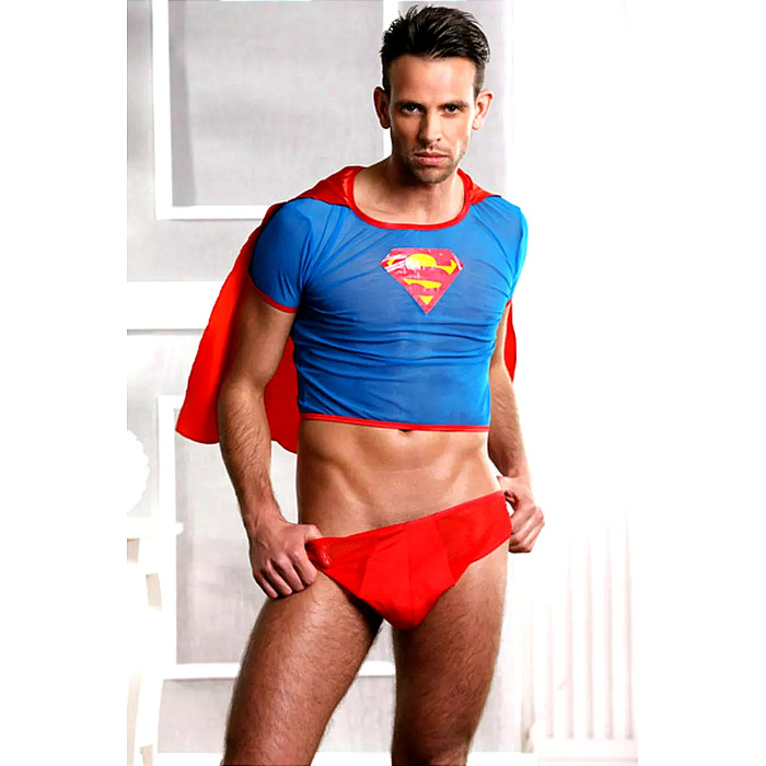 Чоловічий еротичний костюм Sunspice Супермена, O/S