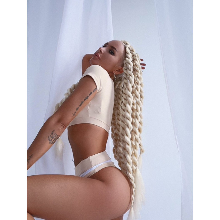 Топ Fitzona BEIGE SWIMSUIT TOP WITH SLEEVES AND ZIPER