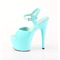 Босоножки Pleaser Adore-709, каблук 7 дюймов, ремешок на щиколотке шириной 2 3/4 дюйма, цвет аквамарин