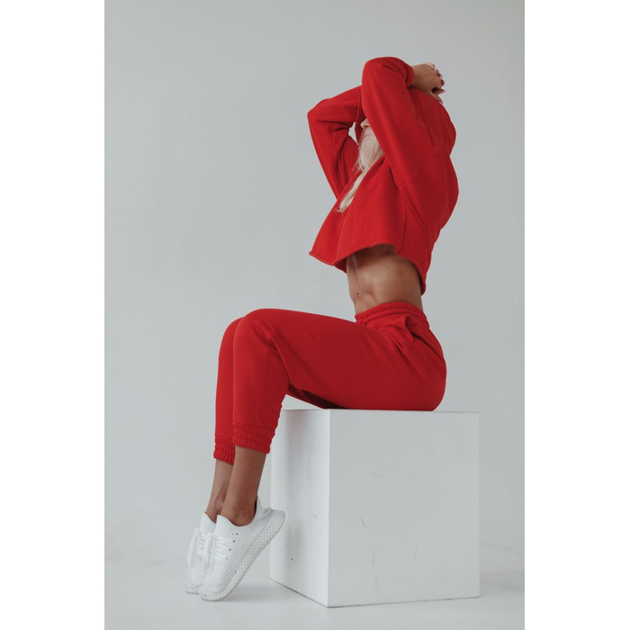 Штани спортивні Fitzona Victory red з вирізами для танців