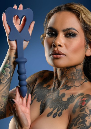 Силіконова шльопанка з тримачем у вигляді анальної пробки Taboom Silicone Supreme, синій