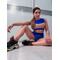 Sport Lady Комплект — Топ і Високі Шорти для Танців, Фітнесу та Тренувань - бежево-чорний