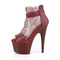 Босоніжки Pleaser Adore-765RM *7 дюймів на підборах, 2 3/4 дюйма з закритою спинкою, блискавка ззаду, бордові