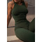 Легінси Nebbia Organic Cotton Ribbed High-Waist Leggings 405 Dark Green