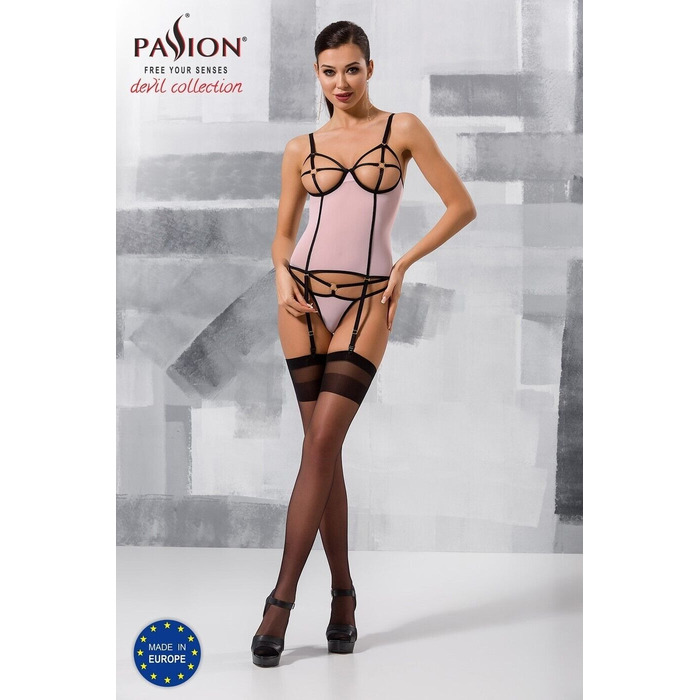 Корсет и стринги HERA CORSET light pink S/M - Passion