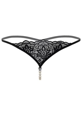 Стрінги з перлами S/M Daring Intimates, чорні